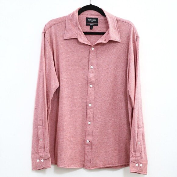 Bonobos Jersey Everyday Men's Shirt Buttondown Long Sleeve Slim Fit M New 270706